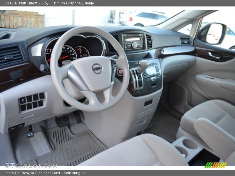 Platinum Graphite / Beige 2012 Nissan Quest 3.5 S