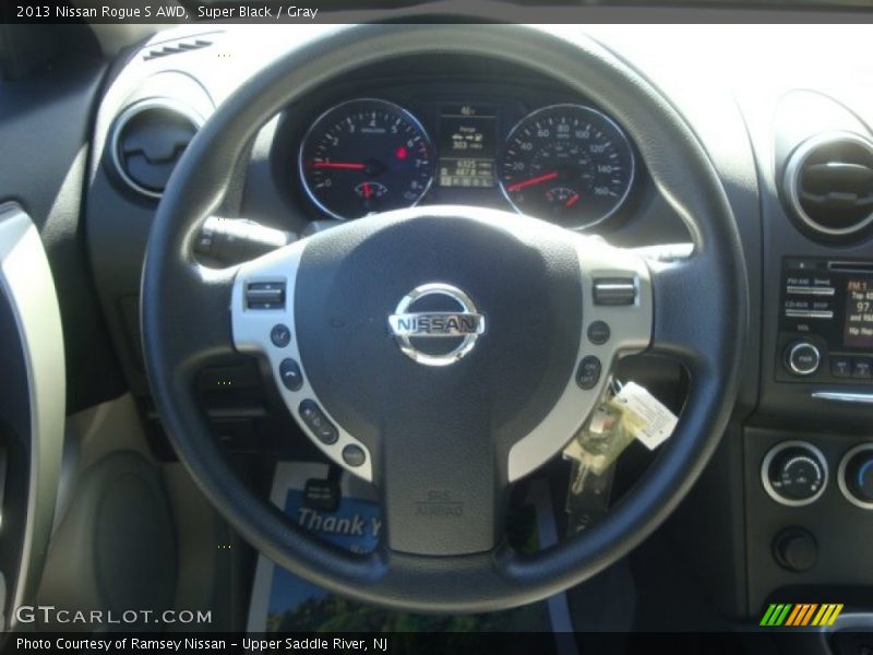 Super Black / Gray 2013 Nissan Rogue S AWD
