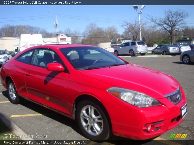 Absolutely Red / Ivory 2007 Toyota Solara SLE Coupe