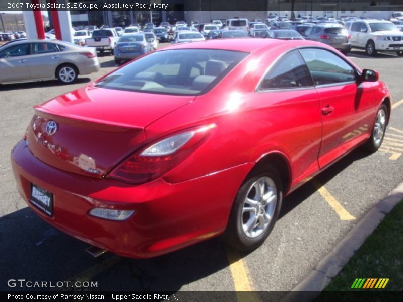 Absolutely Red / Ivory 2007 Toyota Solara SLE Coupe