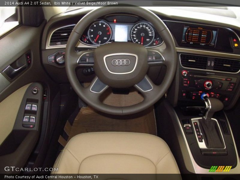 Ibis White / Velvet Beige/Moor Brown 2014 Audi A4 2.0T Sedan