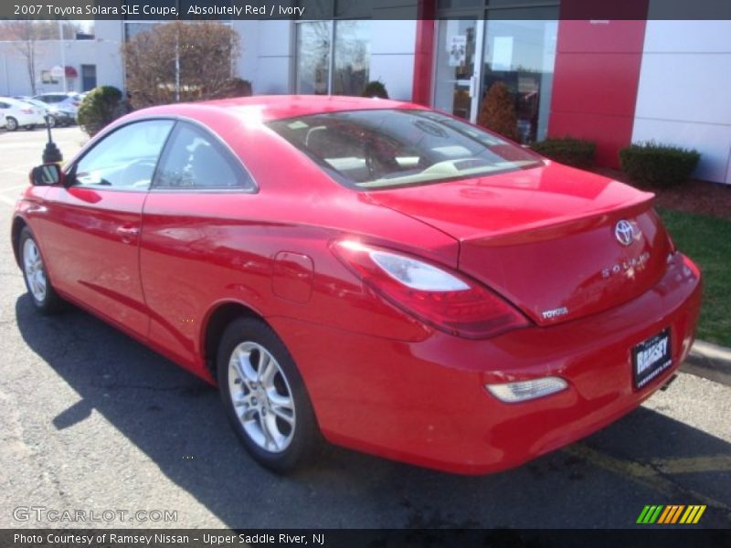 Absolutely Red / Ivory 2007 Toyota Solara SLE Coupe