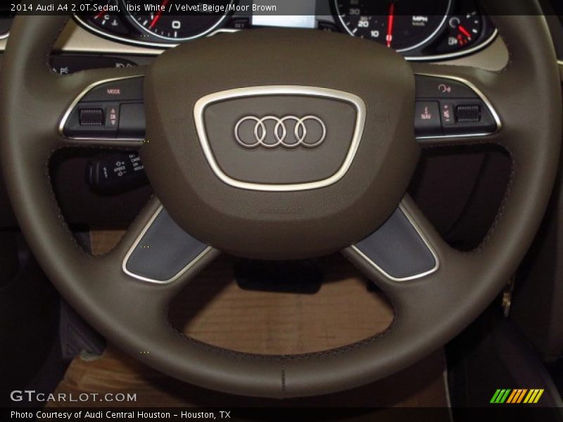 Ibis White / Velvet Beige/Moor Brown 2014 Audi A4 2.0T Sedan