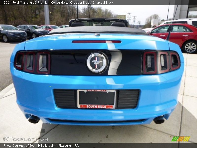Grabber Blue / Charcoal Black 2014 Ford Mustang V6 Premium Convertible