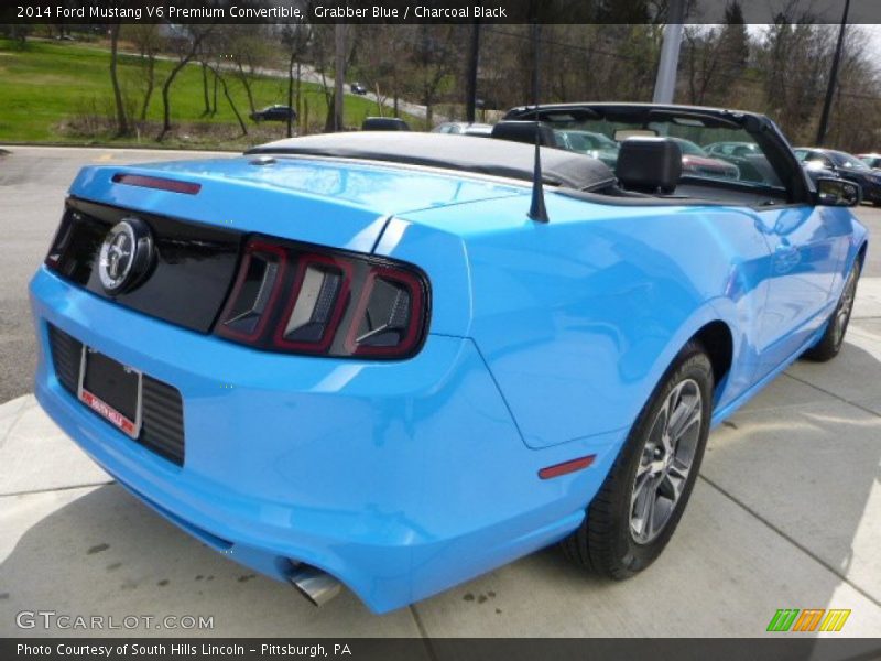 Grabber Blue / Charcoal Black 2014 Ford Mustang V6 Premium Convertible