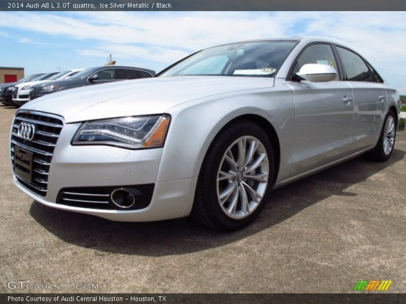 Ice Silver Metallic / Black 2014 Audi A8 L 3.0T quattro