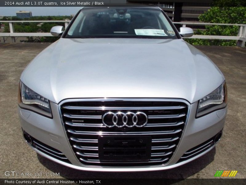 Ice Silver Metallic / Black 2014 Audi A8 L 3.0T quattro