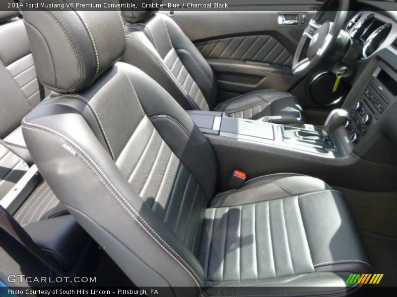 Grabber Blue / Charcoal Black 2014 Ford Mustang V6 Premium Convertible