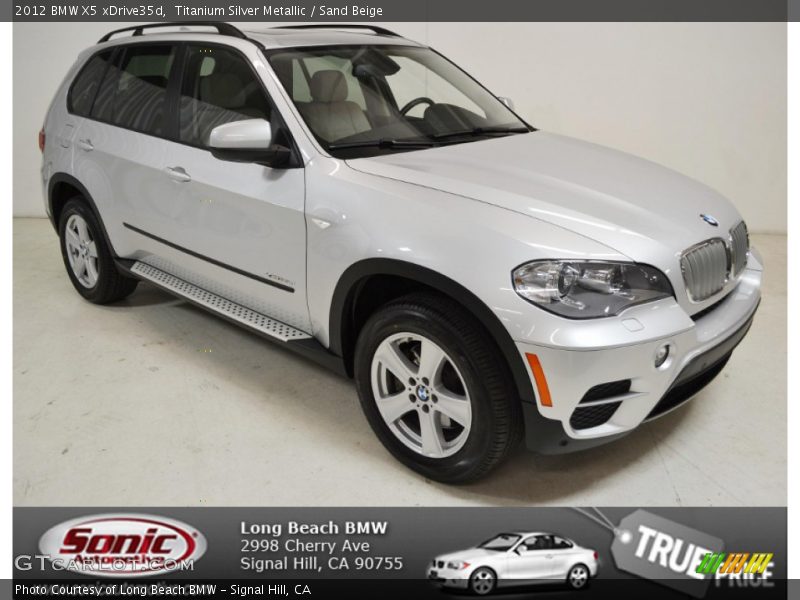 Titanium Silver Metallic / Sand Beige 2012 BMW X5 xDrive35d