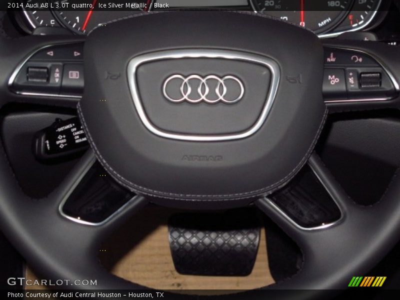 Ice Silver Metallic / Black 2014 Audi A8 L 3.0T quattro