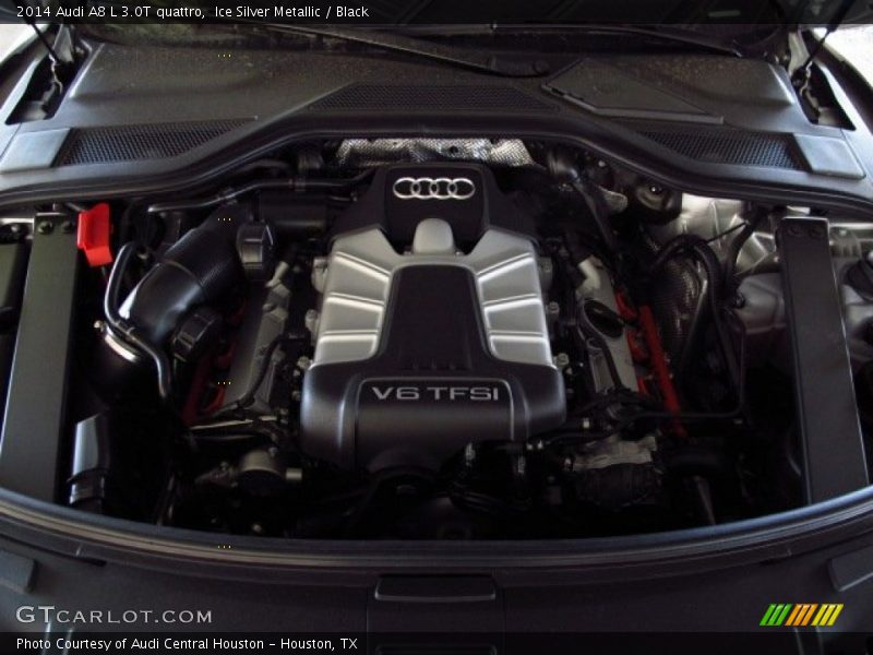 Ice Silver Metallic / Black 2014 Audi A8 L 3.0T quattro