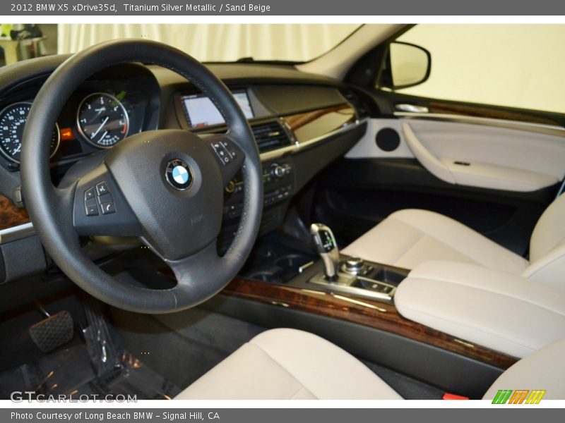 Titanium Silver Metallic / Sand Beige 2012 BMW X5 xDrive35d