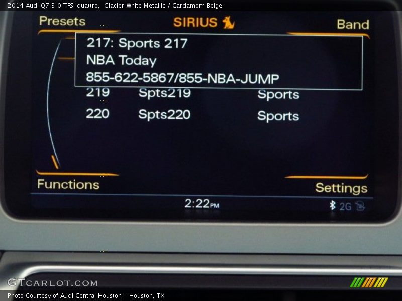 Glacier White Metallic / Cardamom Beige 2014 Audi Q7 3.0 TFSI quattro