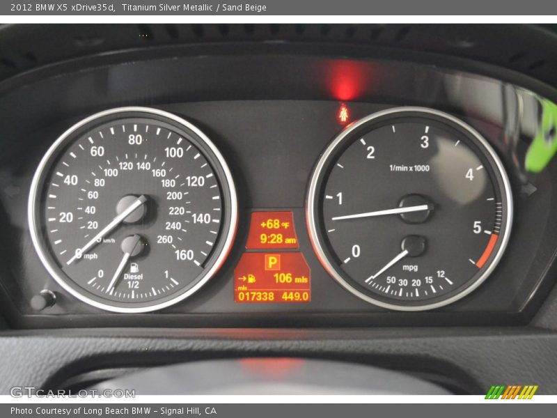 Titanium Silver Metallic / Sand Beige 2012 BMW X5 xDrive35d