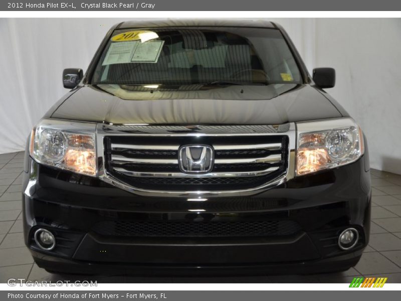 Crystal Black Pearl / Gray 2012 Honda Pilot EX-L