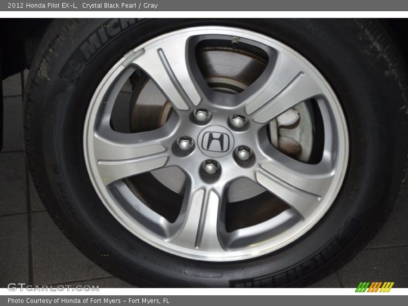 Crystal Black Pearl / Gray 2012 Honda Pilot EX-L