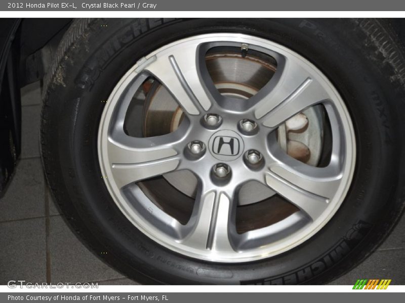 Crystal Black Pearl / Gray 2012 Honda Pilot EX-L