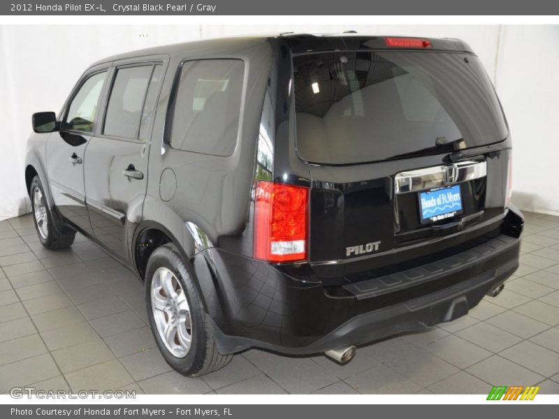 Crystal Black Pearl / Gray 2012 Honda Pilot EX-L