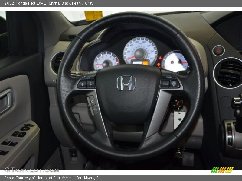 Crystal Black Pearl / Gray 2012 Honda Pilot EX-L