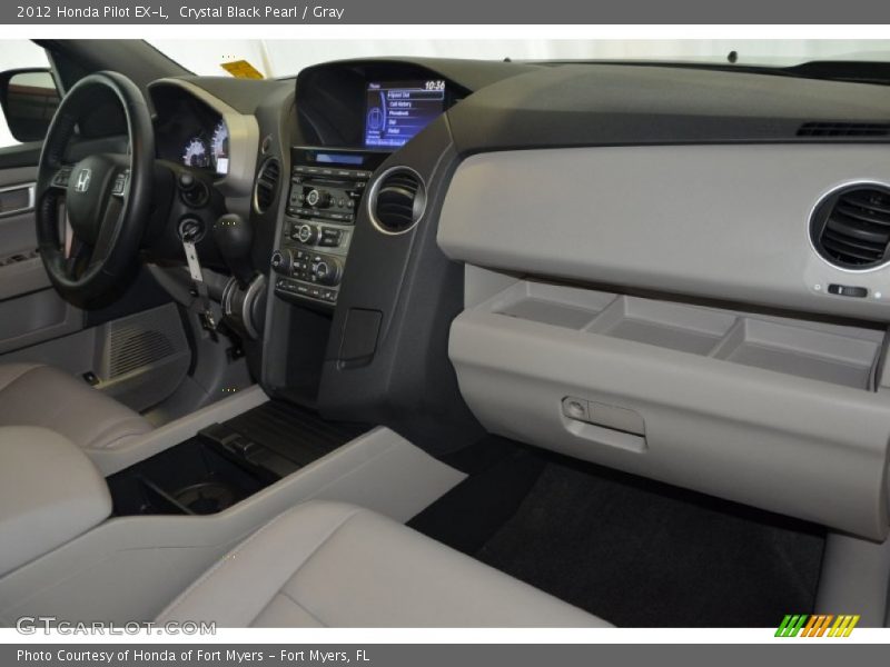 Crystal Black Pearl / Gray 2012 Honda Pilot EX-L