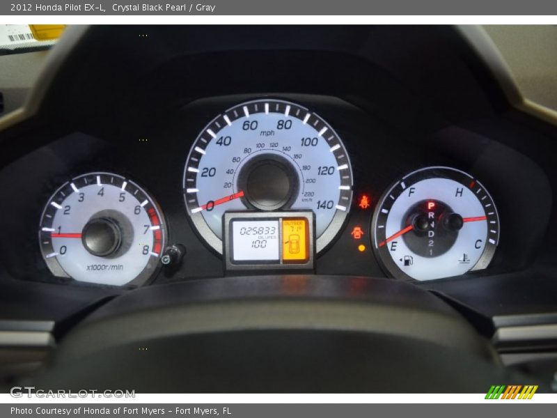 Crystal Black Pearl / Gray 2012 Honda Pilot EX-L