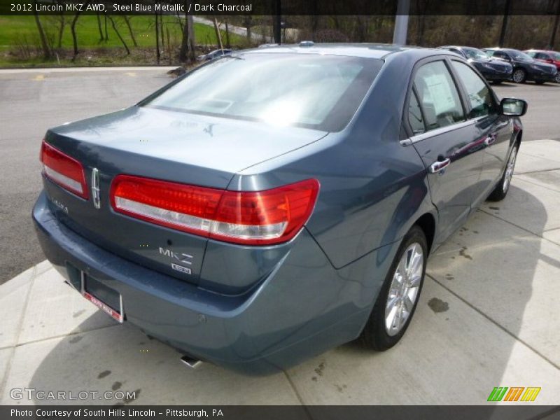 Steel Blue Metallic / Dark Charcoal 2012 Lincoln MKZ AWD