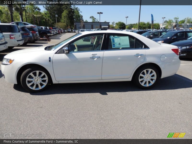 White Platinum Metallic Tri-Coat / Light Camel 2012 Lincoln MKZ FWD