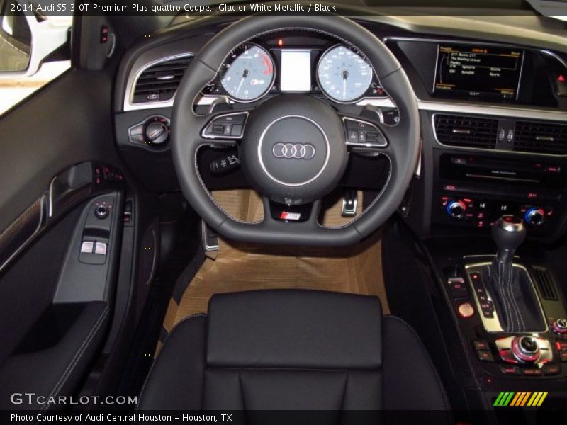 Glacier White Metallic / Black 2014 Audi S5 3.0T Premium Plus quattro Coupe