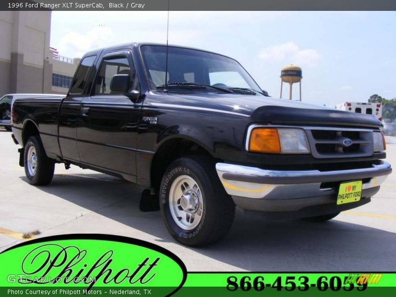 Black / Gray 1996 Ford Ranger XLT SuperCab