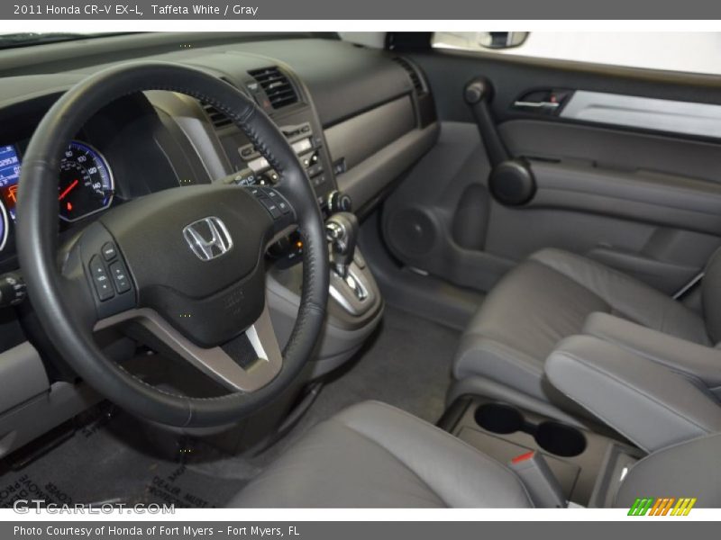 Taffeta White / Gray 2011 Honda CR-V EX-L