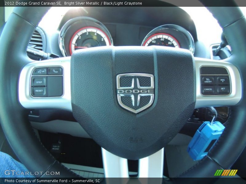 Bright Silver Metallic / Black/Light Graystone 2012 Dodge Grand Caravan SE