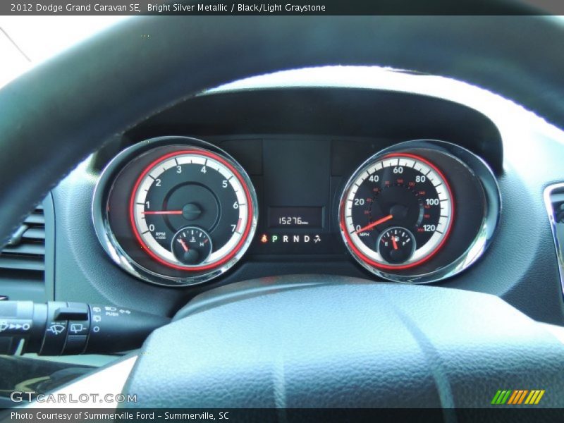 Bright Silver Metallic / Black/Light Graystone 2012 Dodge Grand Caravan SE
