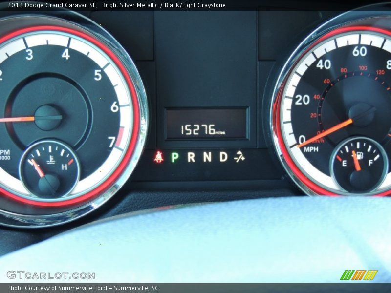 Bright Silver Metallic / Black/Light Graystone 2012 Dodge Grand Caravan SE