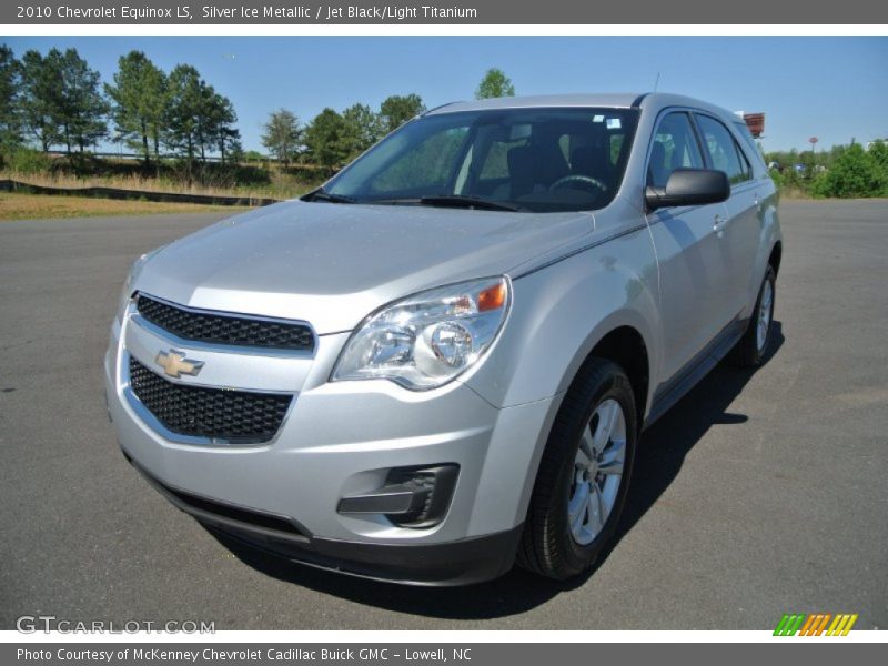Silver Ice Metallic / Jet Black/Light Titanium 2010 Chevrolet Equinox LS
