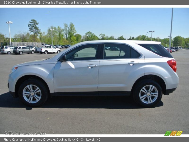 Silver Ice Metallic / Jet Black/Light Titanium 2010 Chevrolet Equinox LS