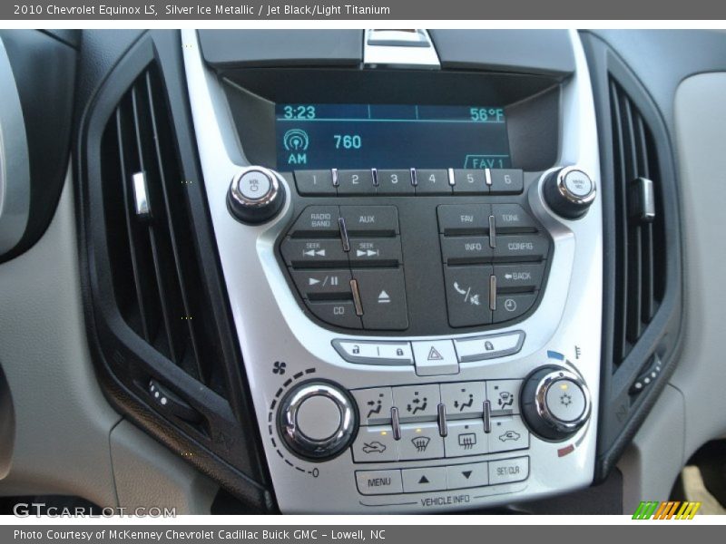 Silver Ice Metallic / Jet Black/Light Titanium 2010 Chevrolet Equinox LS