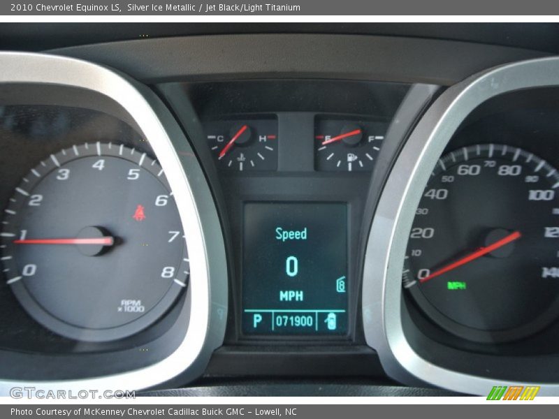Silver Ice Metallic / Jet Black/Light Titanium 2010 Chevrolet Equinox LS