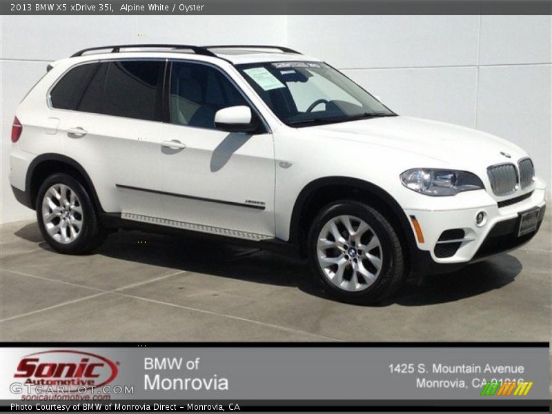 Alpine White / Oyster 2013 BMW X5 xDrive 35i