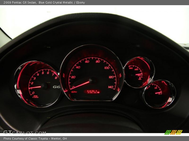 Blue Gold Crystal Metallic / Ebony 2009 Pontiac G6 Sedan