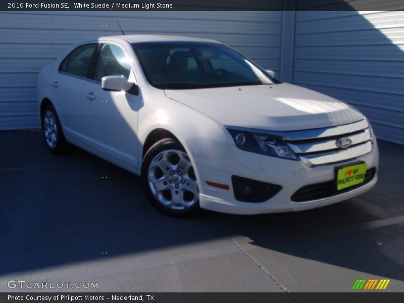 White Suede / Medium Light Stone 2010 Ford Fusion SE