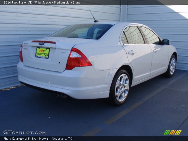 White Suede / Medium Light Stone 2010 Ford Fusion SE