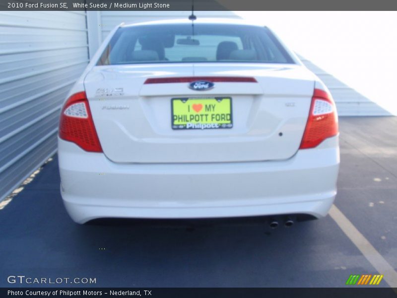 White Suede / Medium Light Stone 2010 Ford Fusion SE