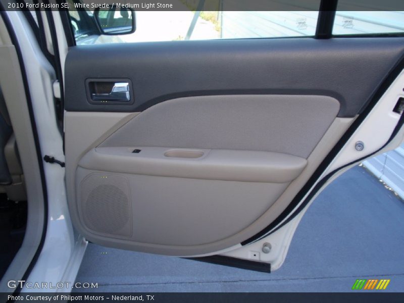 White Suede / Medium Light Stone 2010 Ford Fusion SE