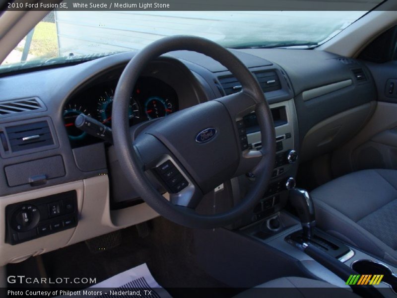 White Suede / Medium Light Stone 2010 Ford Fusion SE