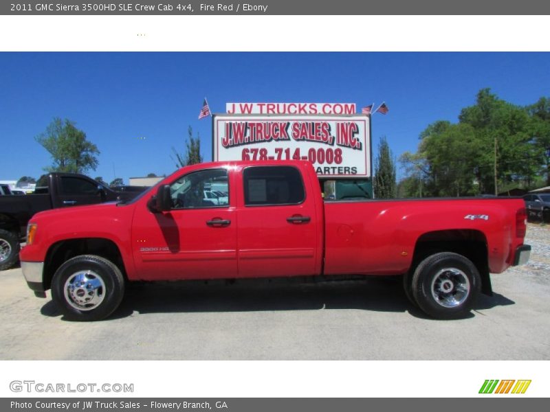 Fire Red / Ebony 2011 GMC Sierra 3500HD SLE Crew Cab 4x4