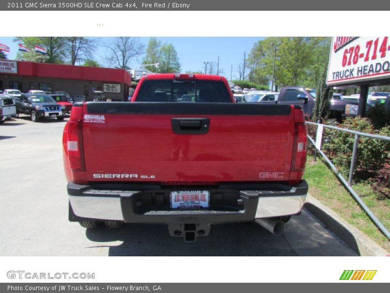 Fire Red / Ebony 2011 GMC Sierra 3500HD SLE Crew Cab 4x4