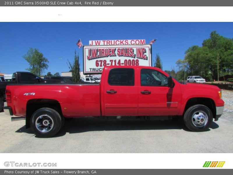 Fire Red / Ebony 2011 GMC Sierra 3500HD SLE Crew Cab 4x4