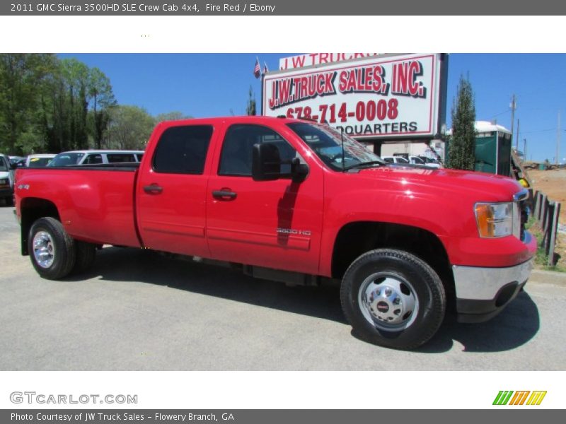 Fire Red / Ebony 2011 GMC Sierra 3500HD SLE Crew Cab 4x4