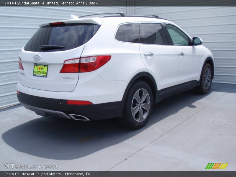 Monaco White / Black 2014 Hyundai Santa Fe Limited