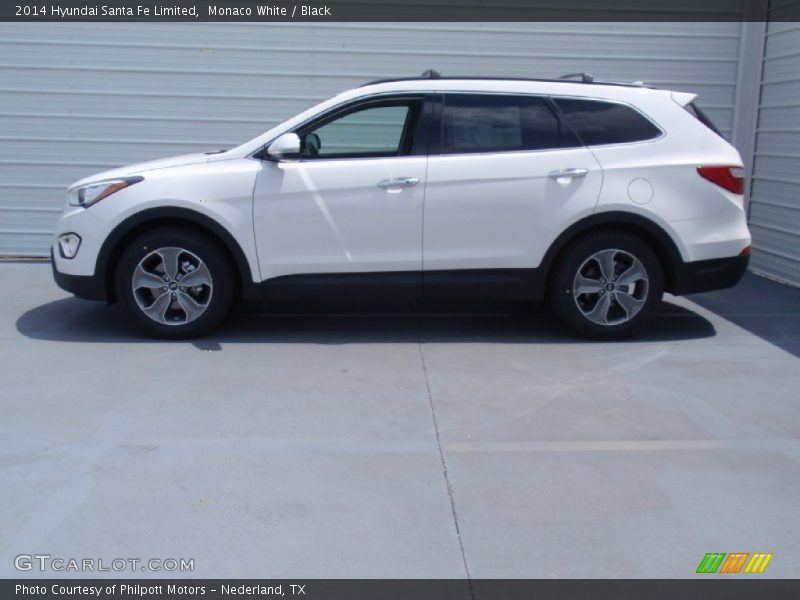 Monaco White / Black 2014 Hyundai Santa Fe Limited